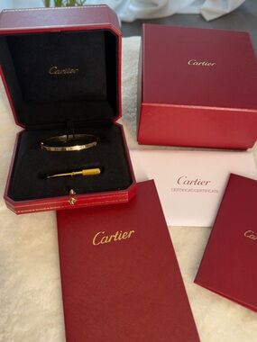 Cartier Gold Small Love Bracelet - size 17